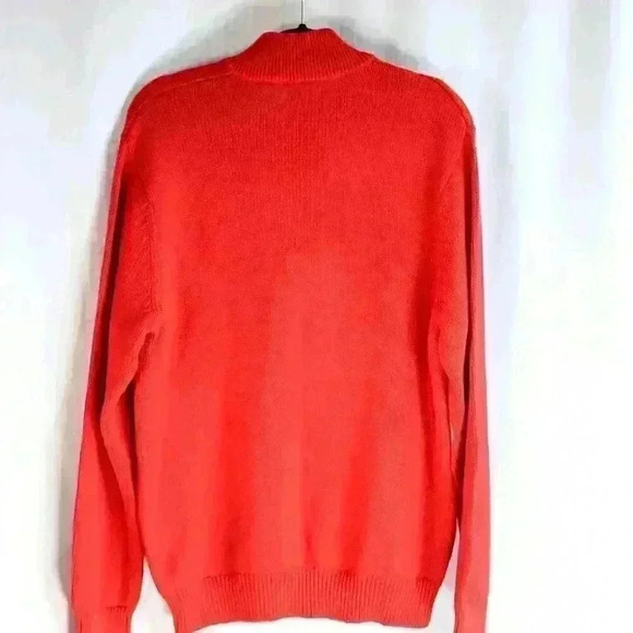 NWT Chaps Size M Red 100% Cotton 1/4 zip mock neck sweater - Picture 9 of 14